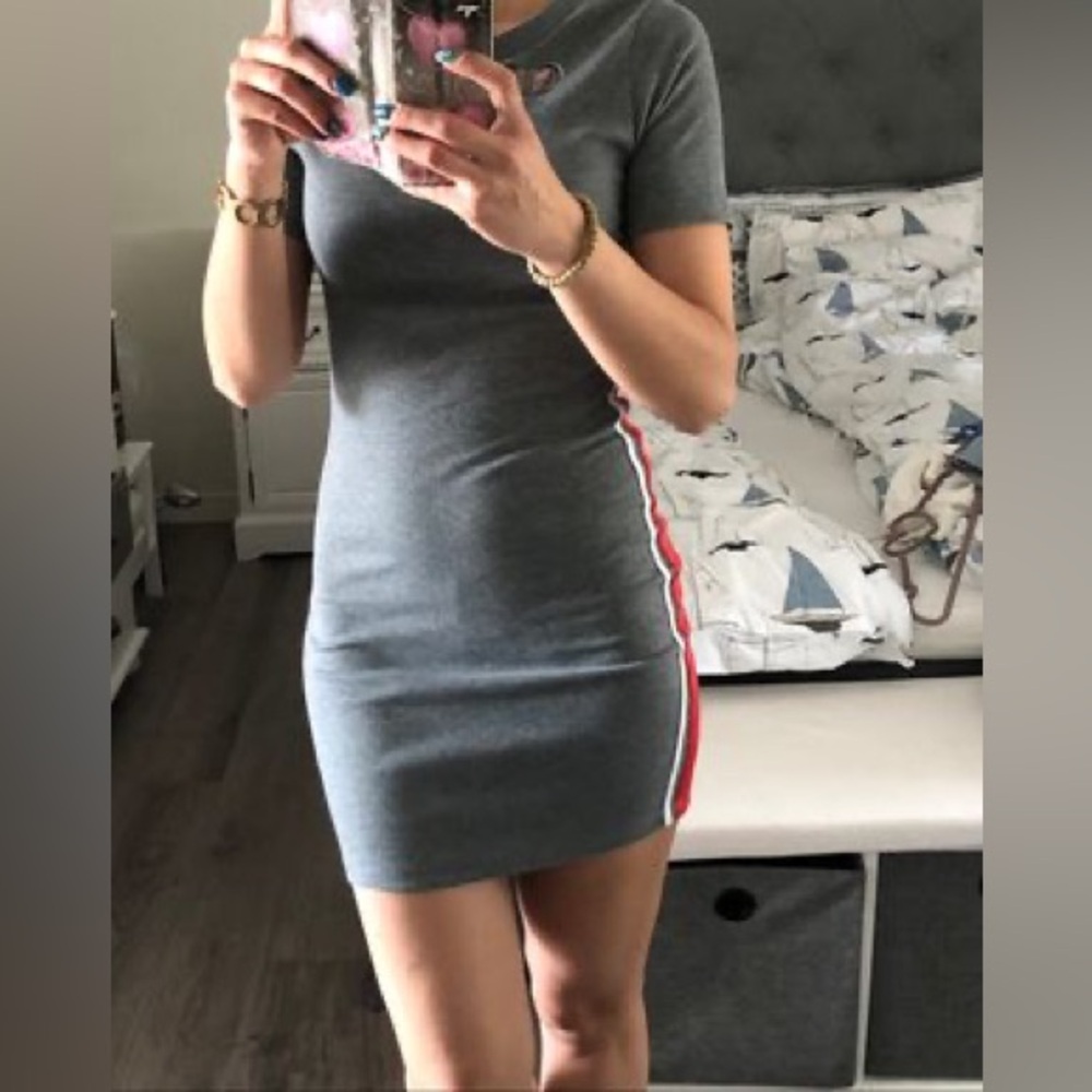 Say What? Light Gray dress, size S